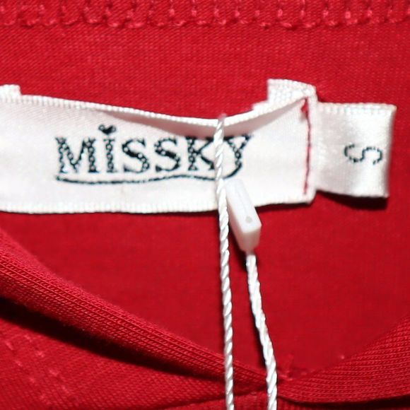 MissKy Red Short Sleeve Hoodie Dress Women's Size S-NWT - Picture 6 of 7